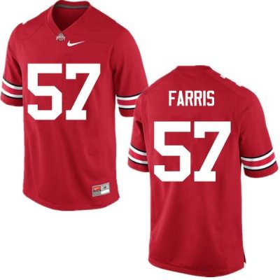 Men's Ohio State Buckeyes #57 Chase Farris Red Nike NCAA College Football Jersey Trade QRT1644AZ